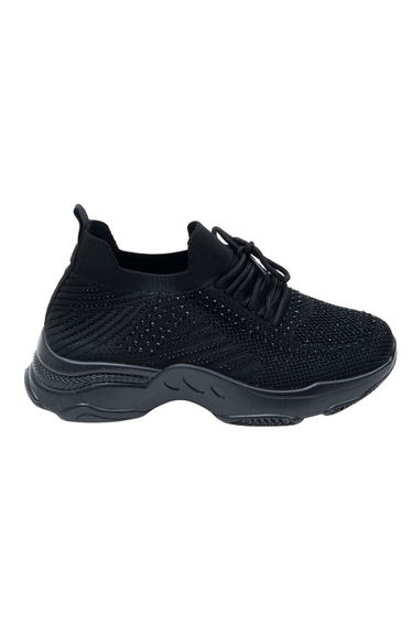 Lemonade Crystal Comfort Flexi Trainers Black