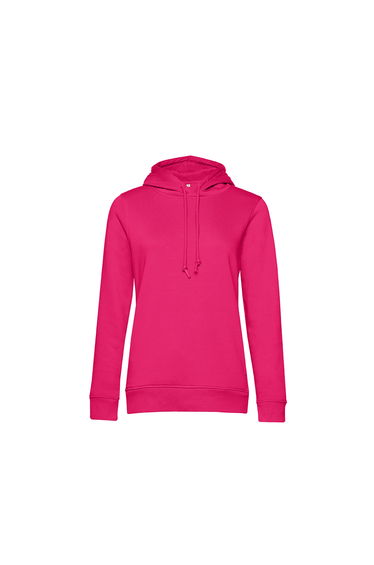 B&C Womens/Ladies Organic Hoodie - Bright Magenta