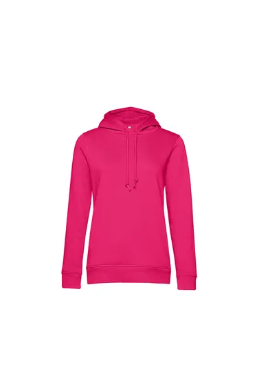B&C Womens/Ladies Organic Hoodie - Bright Magenta