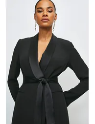 Tyra Banks - Tuxedo Wrap Dress - 1