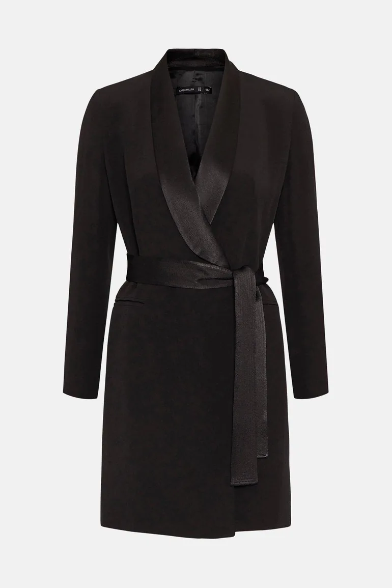 Tyra Banks - Tuxedo Wrap Dress - 3
