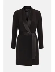 Tyra Banks - Tuxedo Wrap Dress - 3