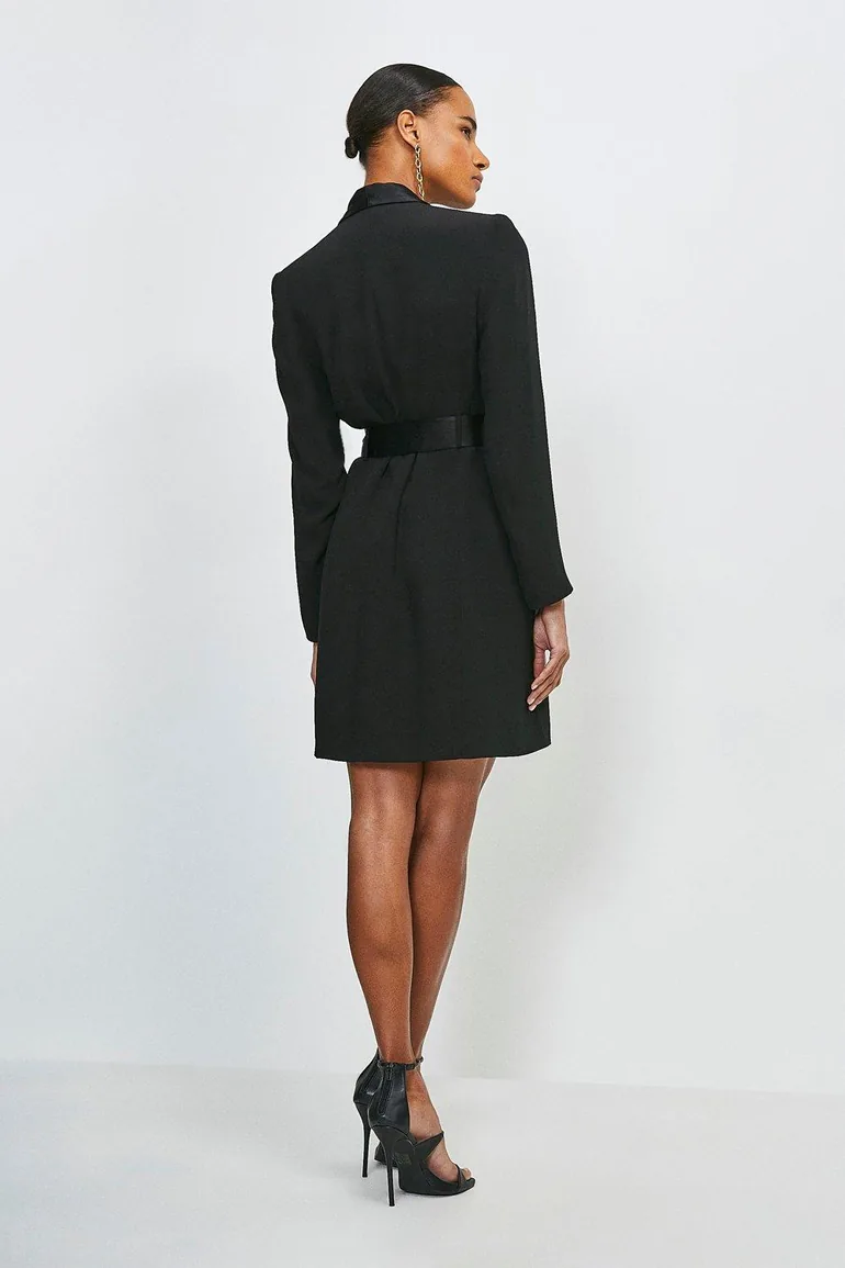 Tyra Banks - Tuxedo Wrap Dress - 2