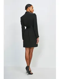 Tyra Banks - Tuxedo Wrap Dress - 2