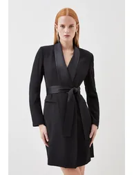 Tyra Banks - Tuxedo Wrap Dress