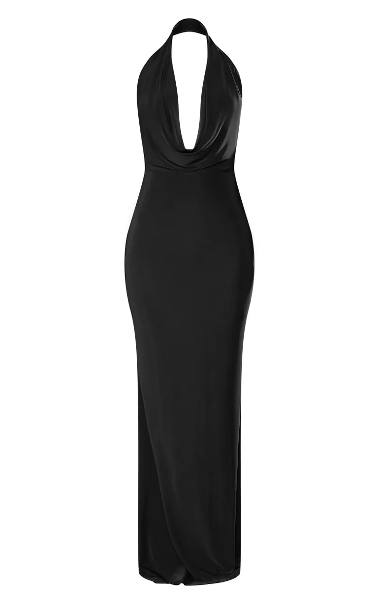 black metallic dress Zapakasa Women Sparkly Gold Metallic Pleated Long Formal Dress V-Neck  A-Line Ankle Length Holiday Party Dress