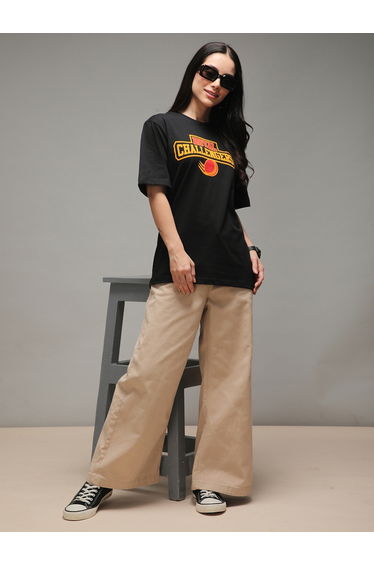 Women Oversized Short Sleeve Printed T-Shirt