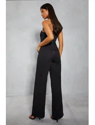 Utility Detail Bandeau Wide Leg Jumpsuit - 2
