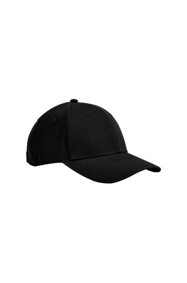 Beechfield Childrens/Kids Classic 6 Panel Organic Cotton Cap - Black
