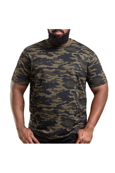 D555 Mens Gaston Big Tall King Size Short Sleeve Crew Neck Camo T-Shirt Tee Top