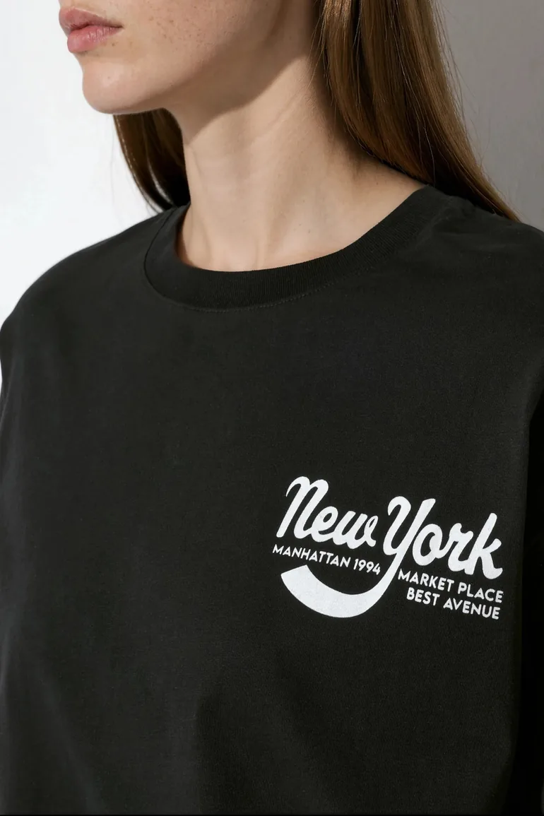 BDART Printed Crew Neck Loose Fit T-Shirt - 3