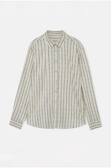 Ecru Regular Men's Large Size Shirt