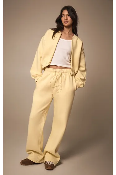 Butter Cream Drawcord Hem Oversized Joggers