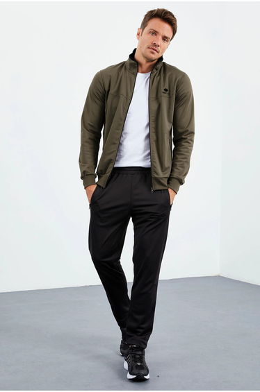 TOMMY Men's Scuba Knit Active Set With Zipper Collar