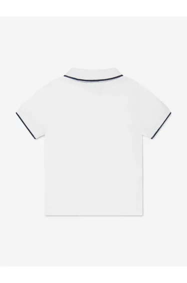 BOSS Baby Boys Logo Polo Shirt in White