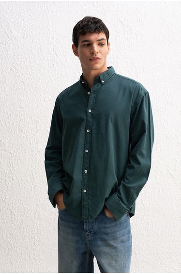 GIESTO Cotton Oversized Button-Up Shirt