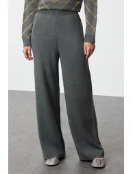 Anthracite Glitter Knitwear Sweater Trousers Bottom-Top Set - 3