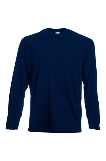 Mens Value Long Sleeve Casual T-Shirt - Midnight Blue
