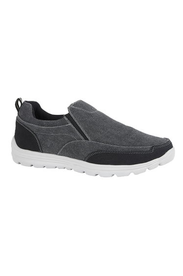 Dek Mens Memory Foam Slip On Shoes - Black