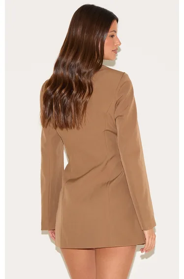 فستان بليزر لون بني