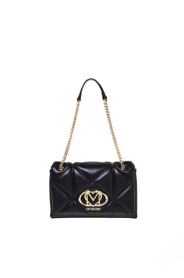 Pillow Quilted Shoulder Bag Black