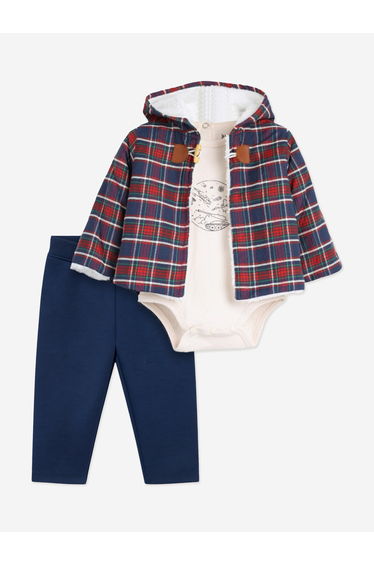 Mininio Baby Boys 3 Piece Outfit Set in Navy