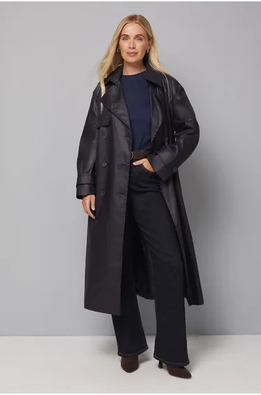 Petite A Line Inverted Box Pleat Back Mac