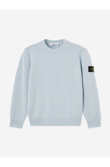 Stone Island Boys Wool and Cashmere Jumper in Blue