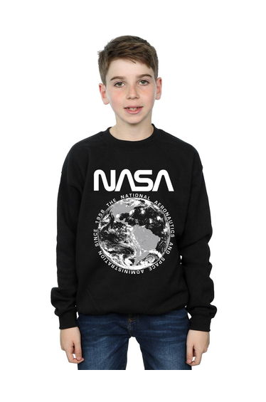NASA Boys Planet Earth Sweatshirt - Black