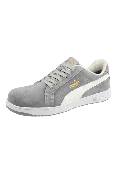 Puma Safety Mens Iconic Suede Low Trainers - Grey