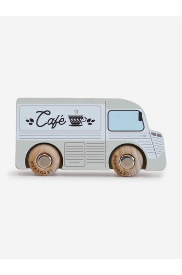 Le Toy Van GT65 Coco Wooden Coffee Van Toy in White (W:9.5cm x D:3cm x H: 5cm)