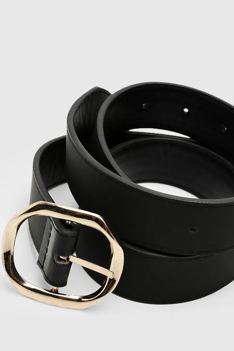 حزام لون أسود ببكلة - 2