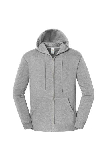 Fruit of the Loom Unisex Adult Iconic Premium Full Zip Hoodie - Athletic Heather