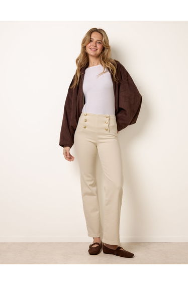 Triple Button Front Jeans