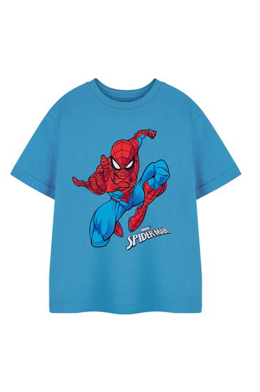 Spider-Man Boys Jump Short-Sleeved T-Shirt - Blue
