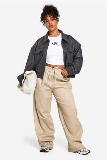 Plus Faux Suede Bomber Jacket