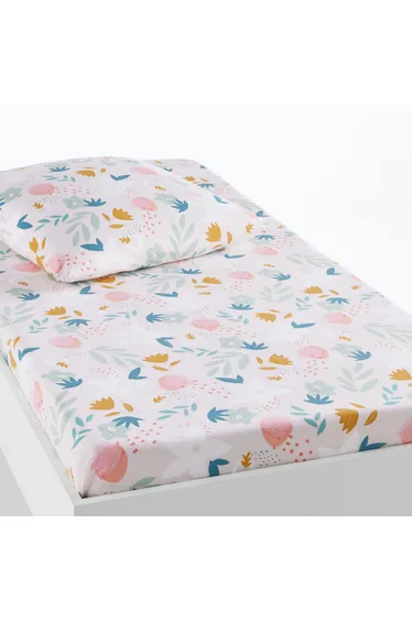 شرشف سرير قطن عضوي بحواف مطاطية