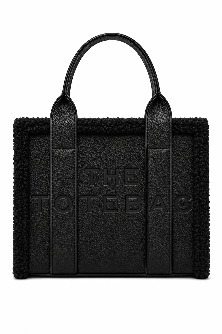 Lemonade Winter Crush Medium Sherpa Handbag Black