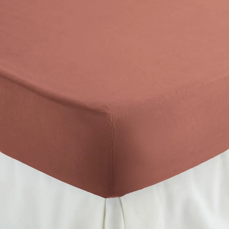 شرشف سرير قطن بحواف مطاطية ارتفاع 30 سم - 6