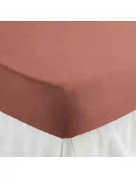 شرشف سرير قطن بحواف مطاطية ارتفاع 30 سم - 6