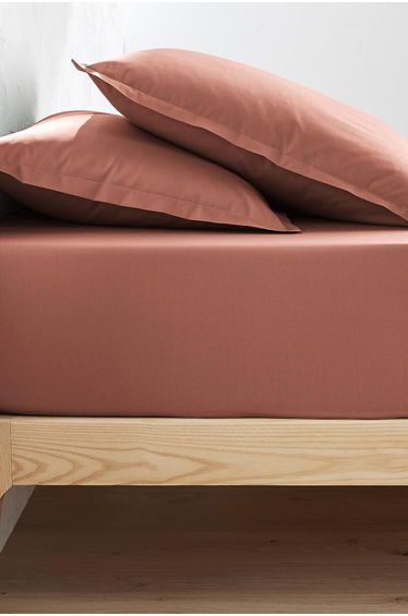 Scenario 30cm High 100% Cotton Percale 200 Thread Count Fitted Sheet