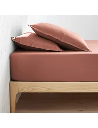 شرشف سرير قطن بحواف مطاطية ارتفاع 30 سم - 2