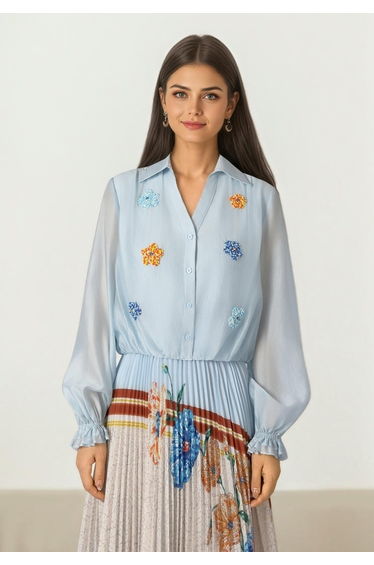 Printed Tencel Blouse