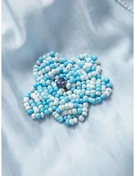 قميص فيمي9 ستان أزرق بأكمام طويلة - 2