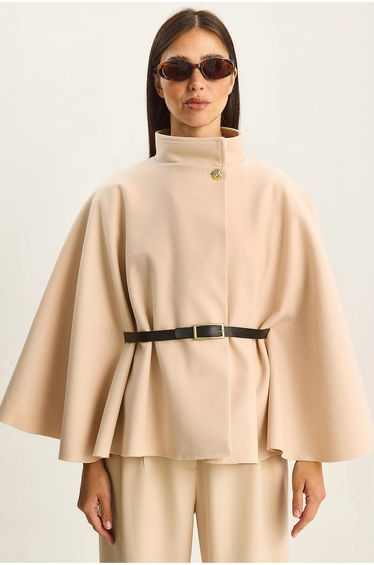 LUCCI Oversized Wool Blend Overcoat