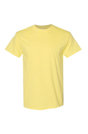 Gildan Mens Heavy Cotton Short Sleeve T-Shirt - Cornsilk