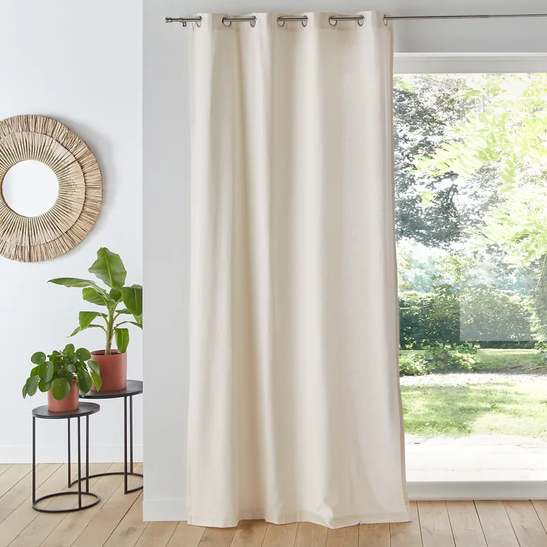 ستارة قطن سادة مفردة بحلقات - 2