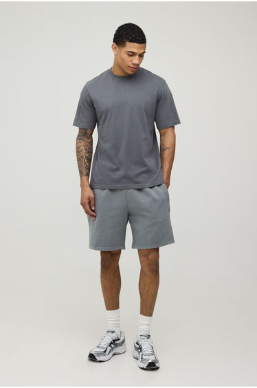 Essential Washed Relaxed Fit Short - washed grey