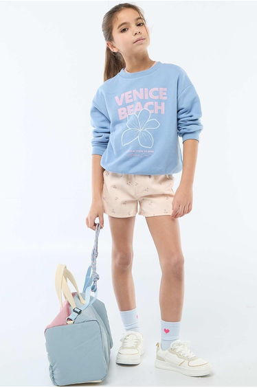 All-Over Print Cotton Shorts PINK