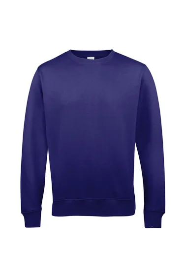 AWDis Just Hoods AWDis Unisex Crew Neck Plain Sweatshirt - Purple